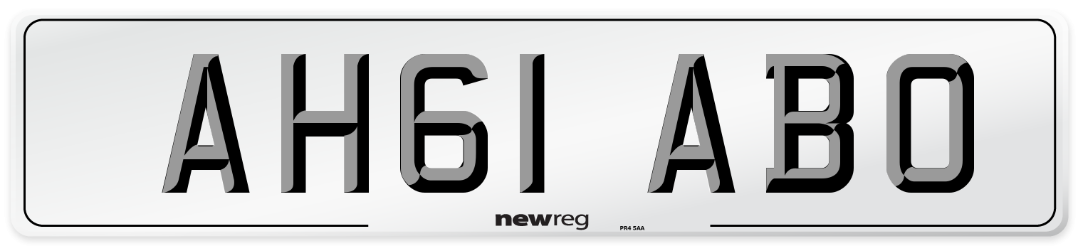 AH61 ABO Number Plate from New Reg